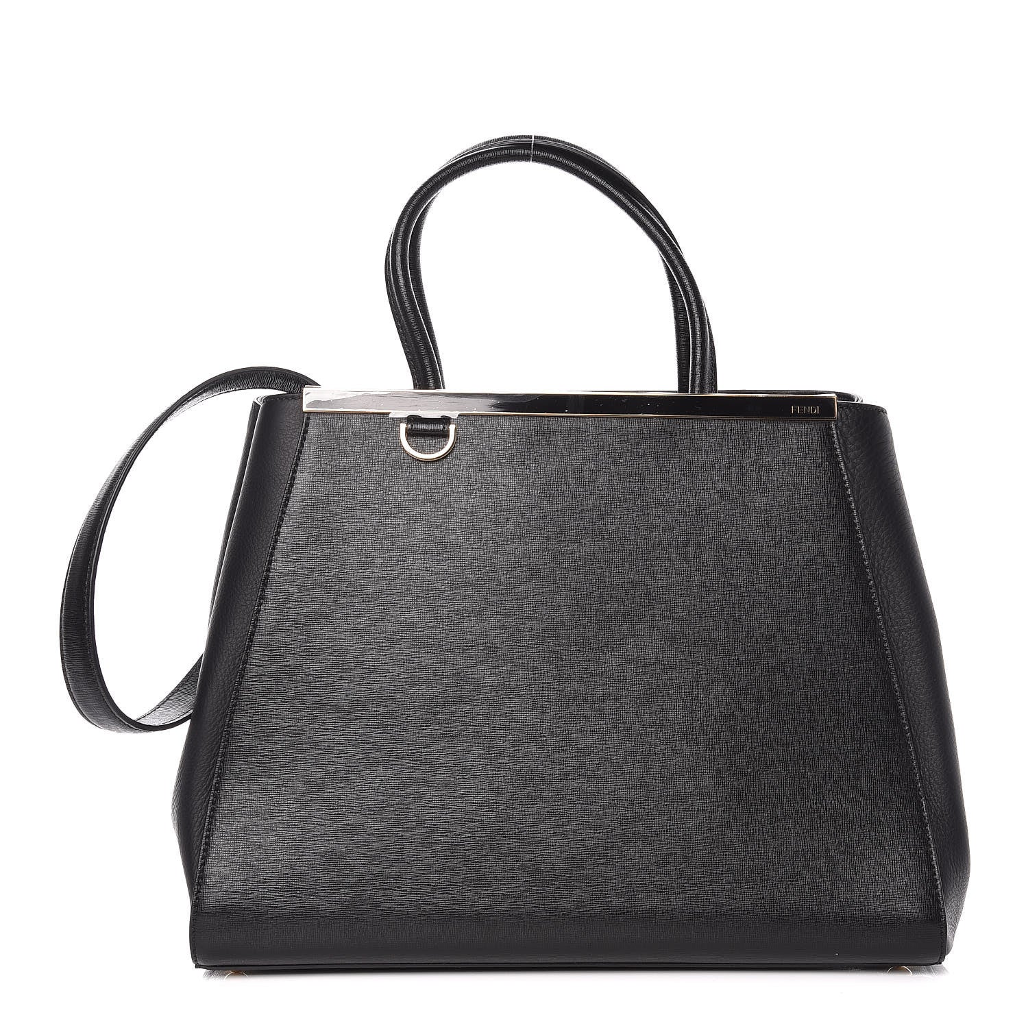 Fendi Vitello Elite Regular 2Jours Tote Black 1 of 12