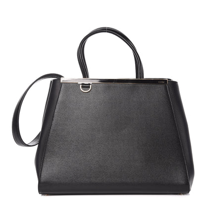 Fendi Vitello Elite Regular 2Jours Tote Black 1 of 12