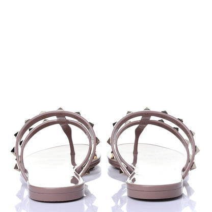 Valentino Garavani PVC Jelly Rockstud Caged Thong Sandals 38 Poudre 5 of 11