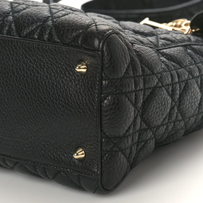 Christian Dior Grained Calfskin Cannage Medium Supple Lady Dior Black 8 of 8