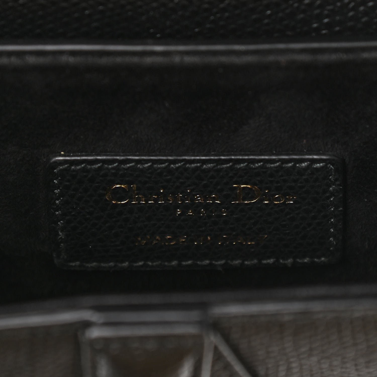 Christian Dior Grained Calfskin Mini Saddle Bag Black 8 of 11