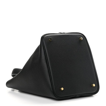 Hermes Taurillon Clemence Picotin Lock 22 MM Black 3 of 9