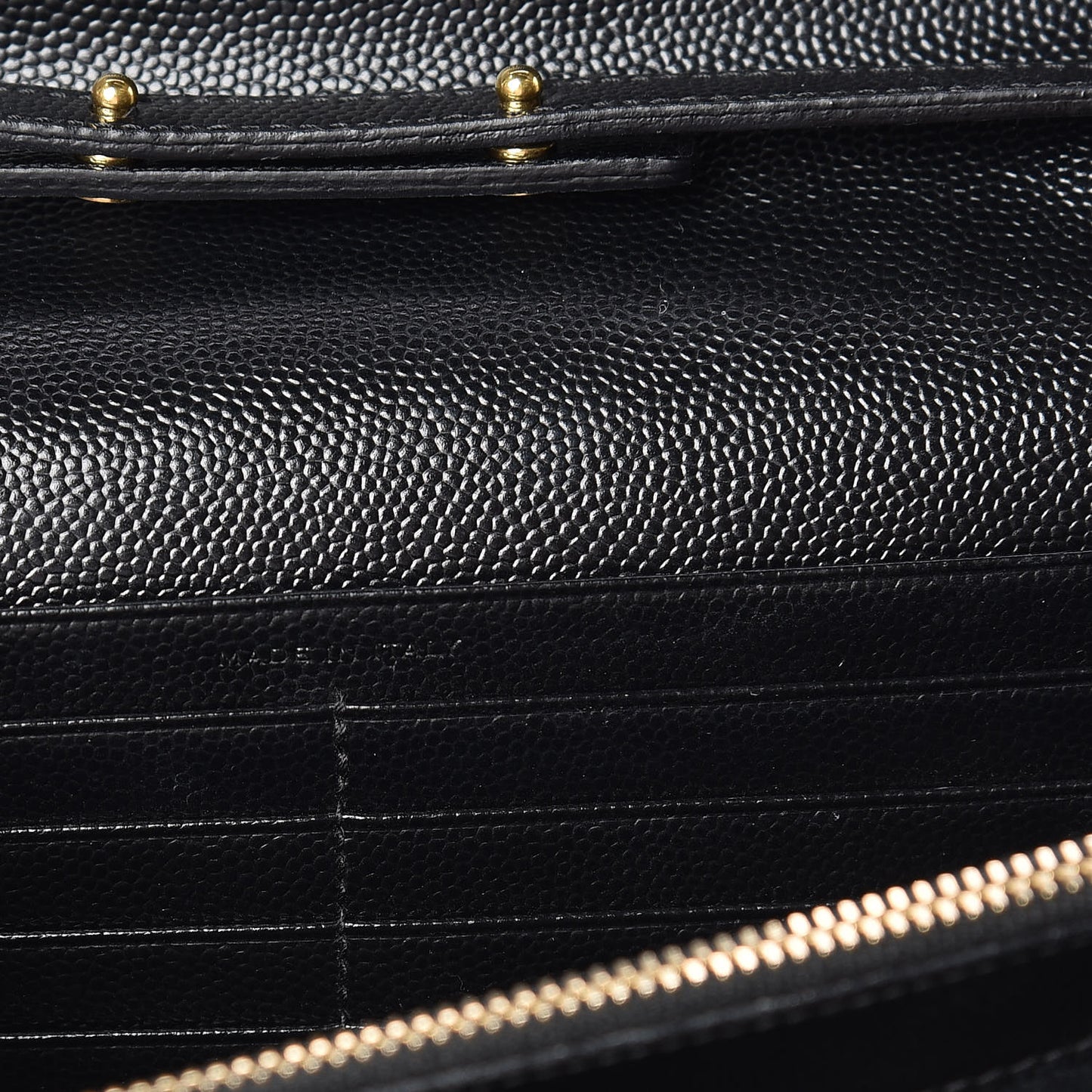 Grain De Poudre Matelasse Chevron Monogram Chain Wallet Black