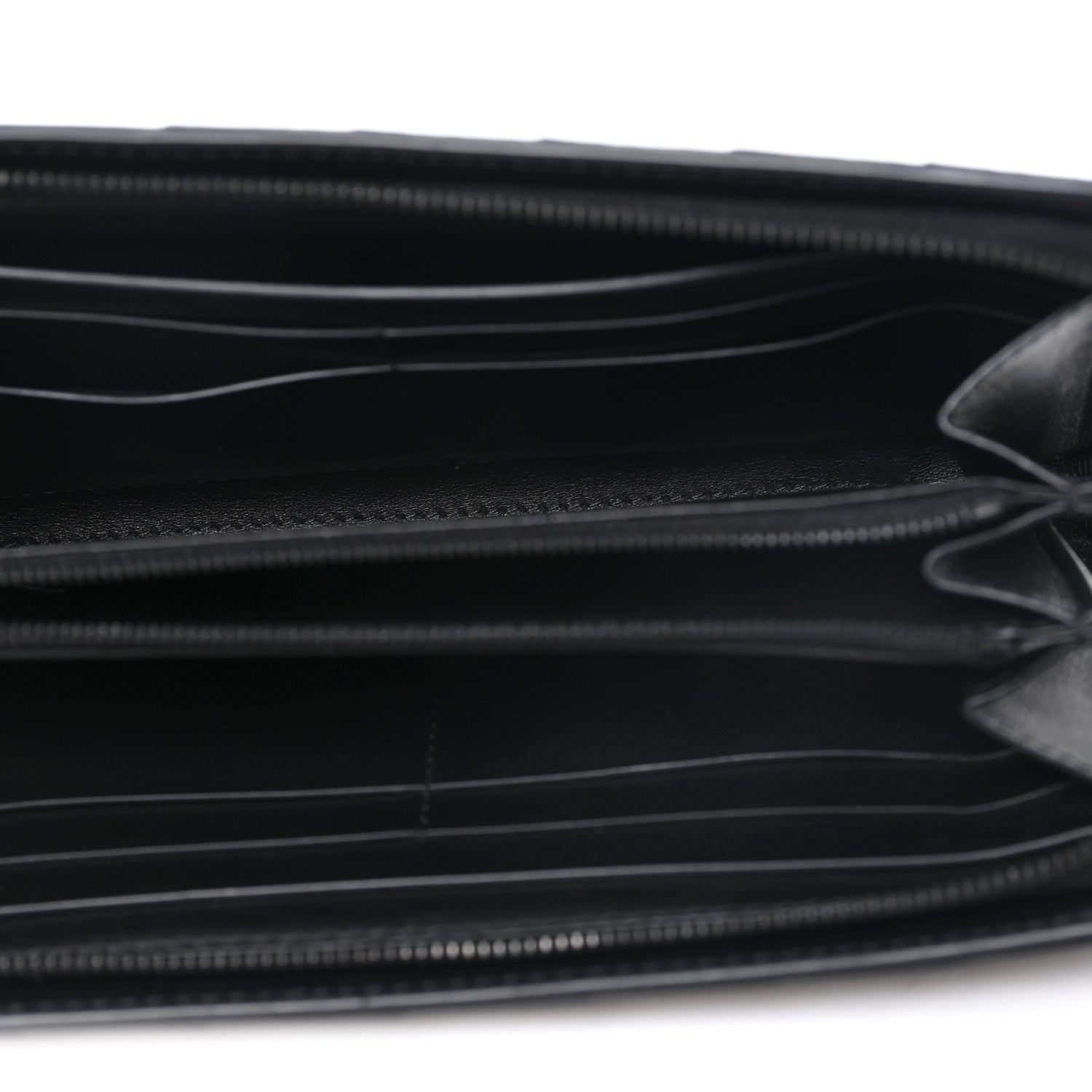 Bottega Veneta Nappa Intrecciato Zip Around Wallet Black 5 of 7