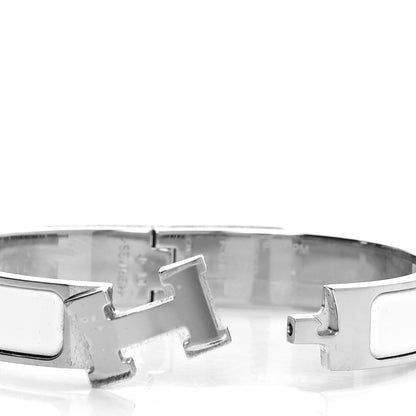 Hermes Enamel Narrow Clic Clac H Bracelet PM White 5 of 5
