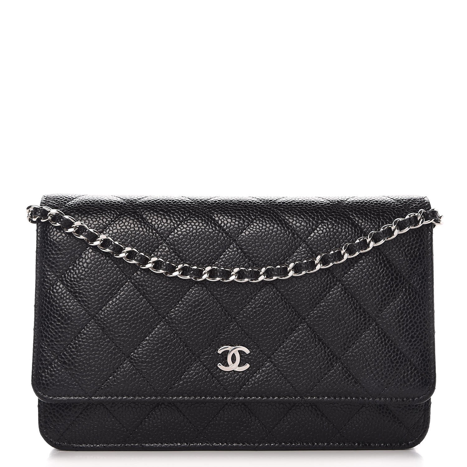 Chanel Caviar Quilted Wallet On Chain WOC Black 1 of 8