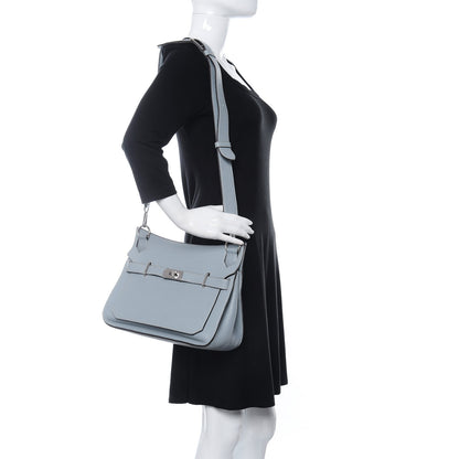 Hermes Taurillon Clemence Jypsiere 28 Bleu Lin 2 of 9