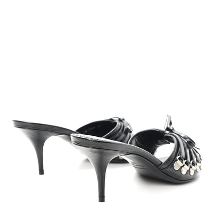 Balenciaga Agneau Arena Cagole Bow 70mm Sandals 38 Black 5 of 10