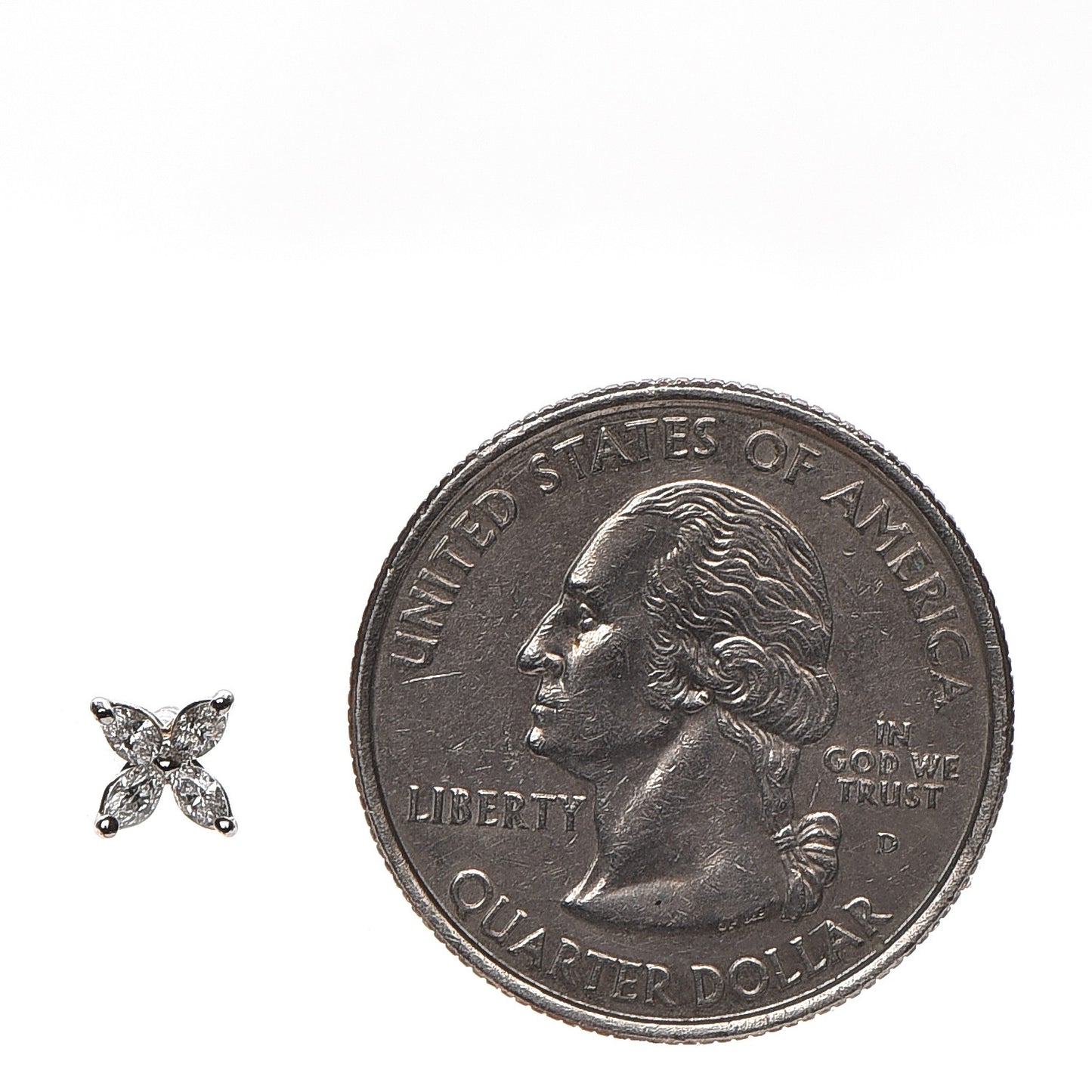 Platinum Diamond .64ct Small Victoria Earrings