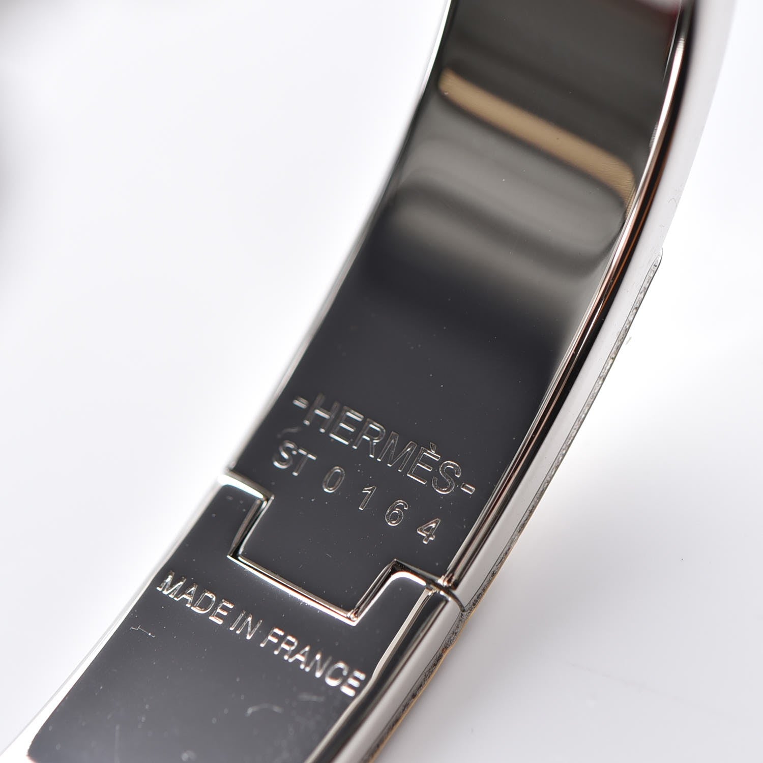 Hermes Narrow Enamel Clic Clac H Bracelet PM Indigo White 4 of 5