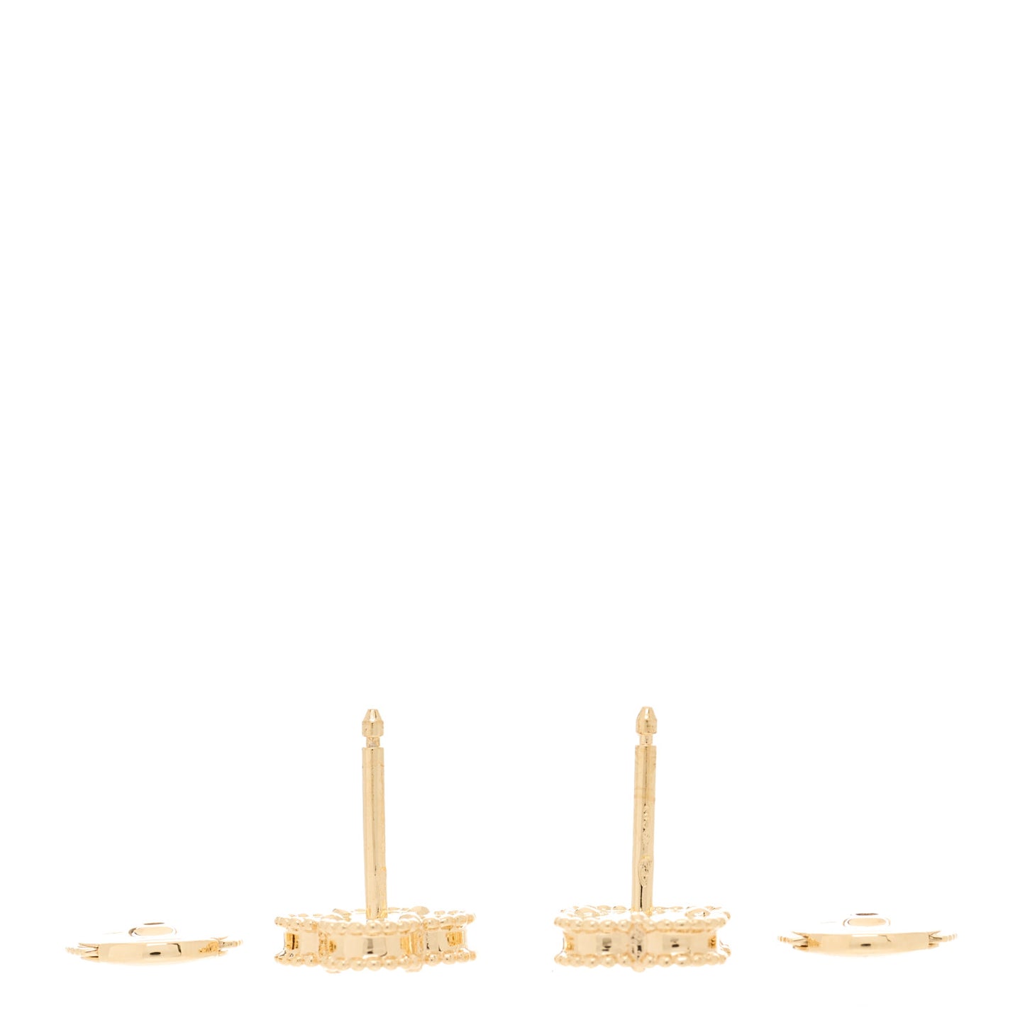 18K Yellow Gold Black Onyx Sweet Alhambra Earrings