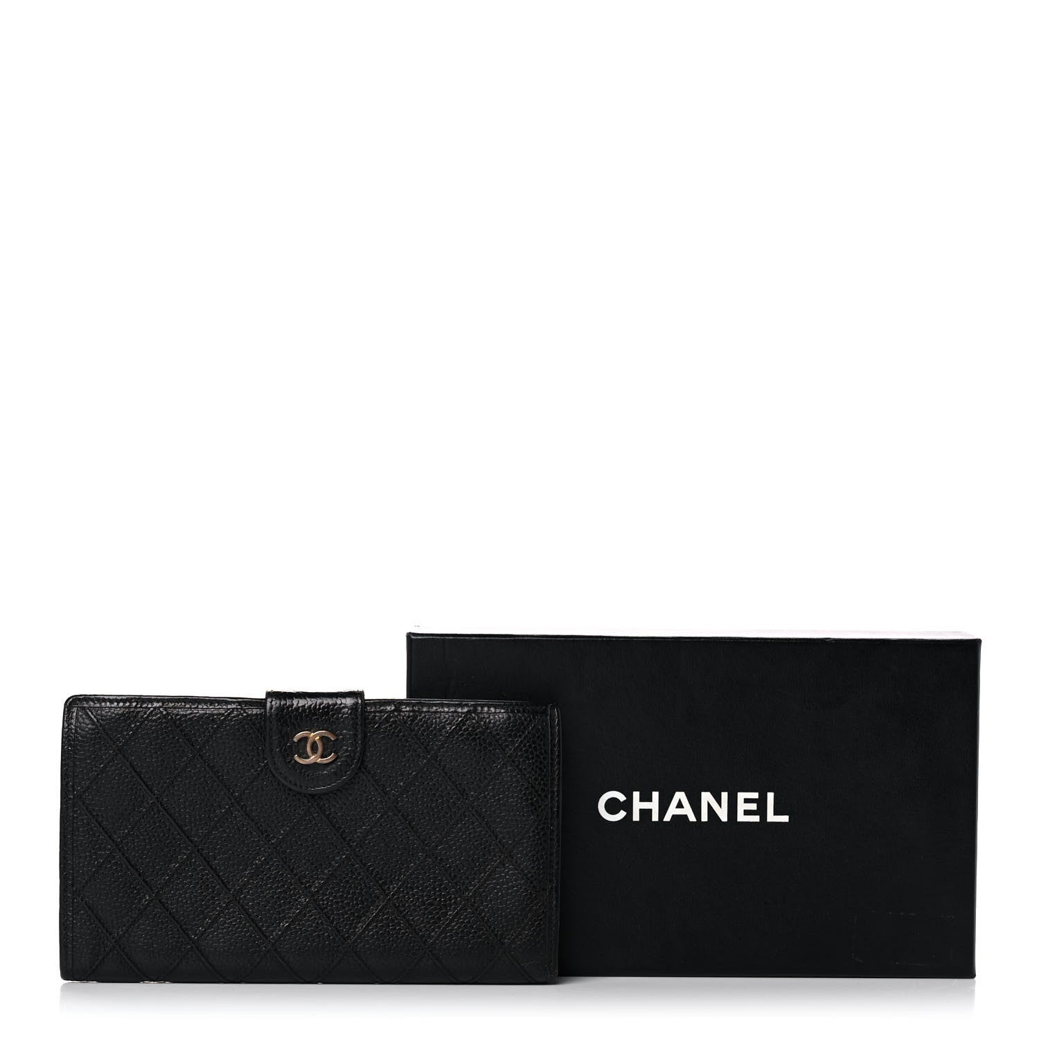 Chanel Caviar Stitched French Wallet Black 16 of 16