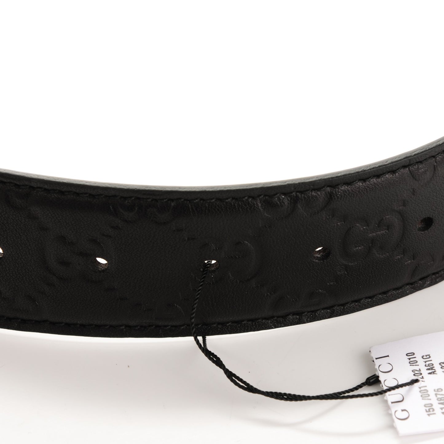 Guccissima Interlocking G Belt 90 36 Black
