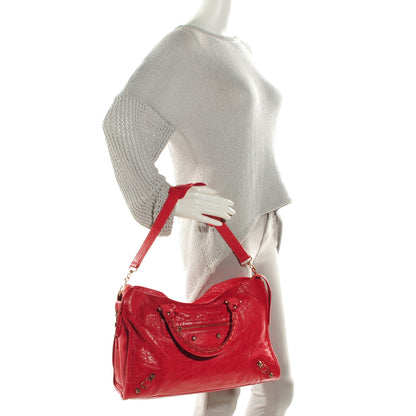 Balenciaga Agneau Giant 12 Rose Gold Hardware City Rouge Coquelicot 2 of 8