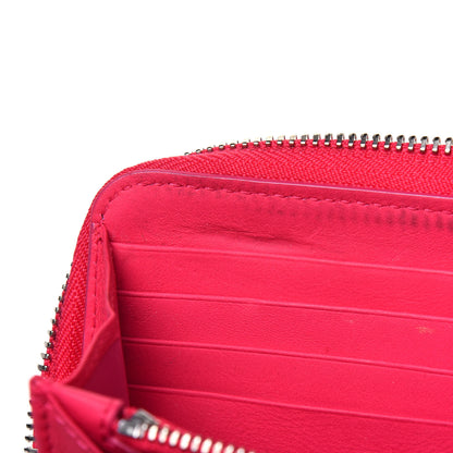 Christian Dior Lambskin Cannage Lady Dior Zip Wallet Fuchsia 12 of 19