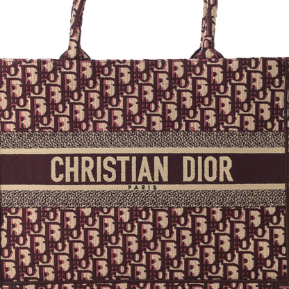 Christian Dior Oblique Medium Book Tote Burgundy Multicolor 8 of 10