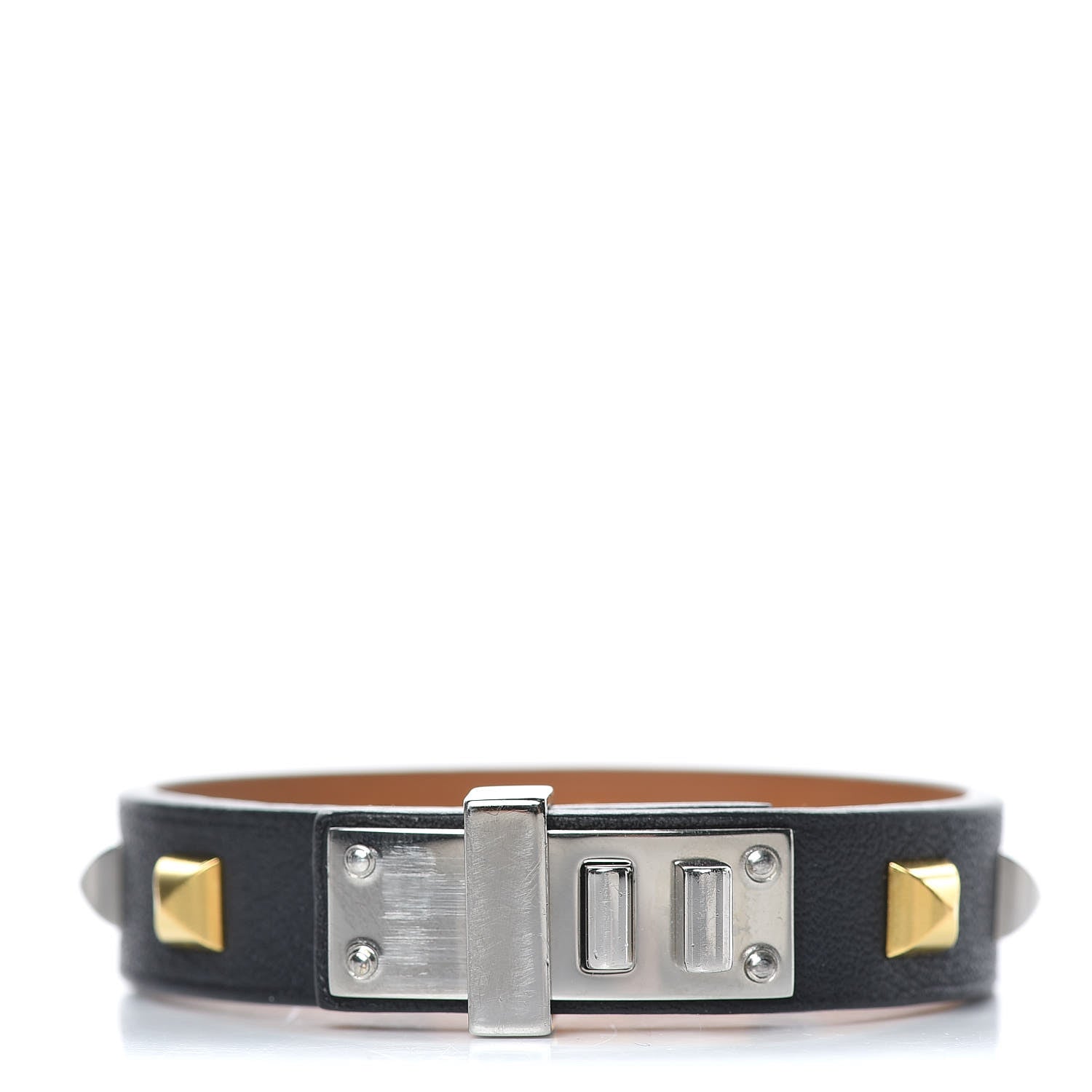 Hermes Swift Mini Dog Clous Carres Bracelet T2 Black 1 of 6