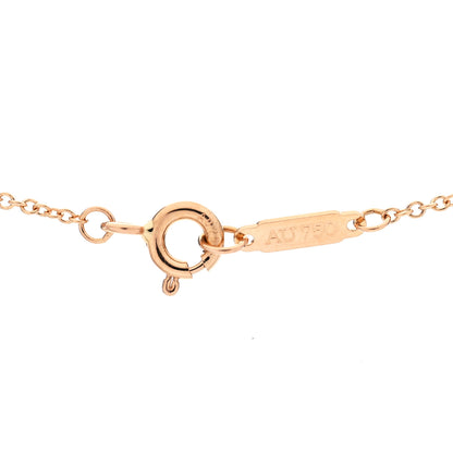 Tiffany 18K Yellow Gold Diamond Metro Heart Pendant Necklace 5 of 6