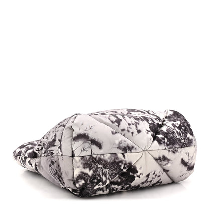 Prada Re-Nylon Padded Printed Medium Tote Bag Black White 4 of 10
