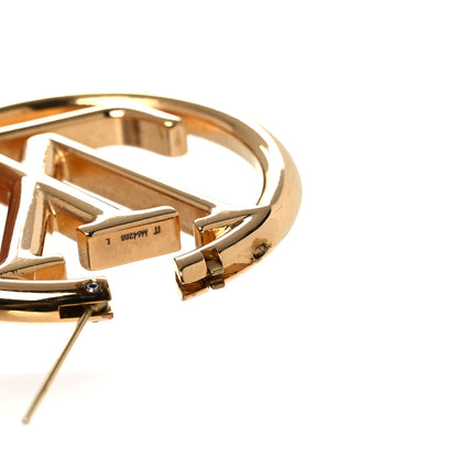 Louis Vuitton Metal Louise Hoop Earrings Gold 4 of 6