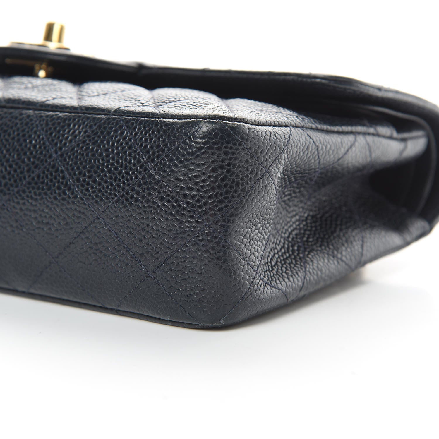 Chanel Caviar Quilted Small Double Flap Navy 10 of 15