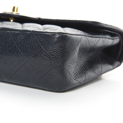 Chanel Caviar Quilted Small Double Flap Navy 10 of 15