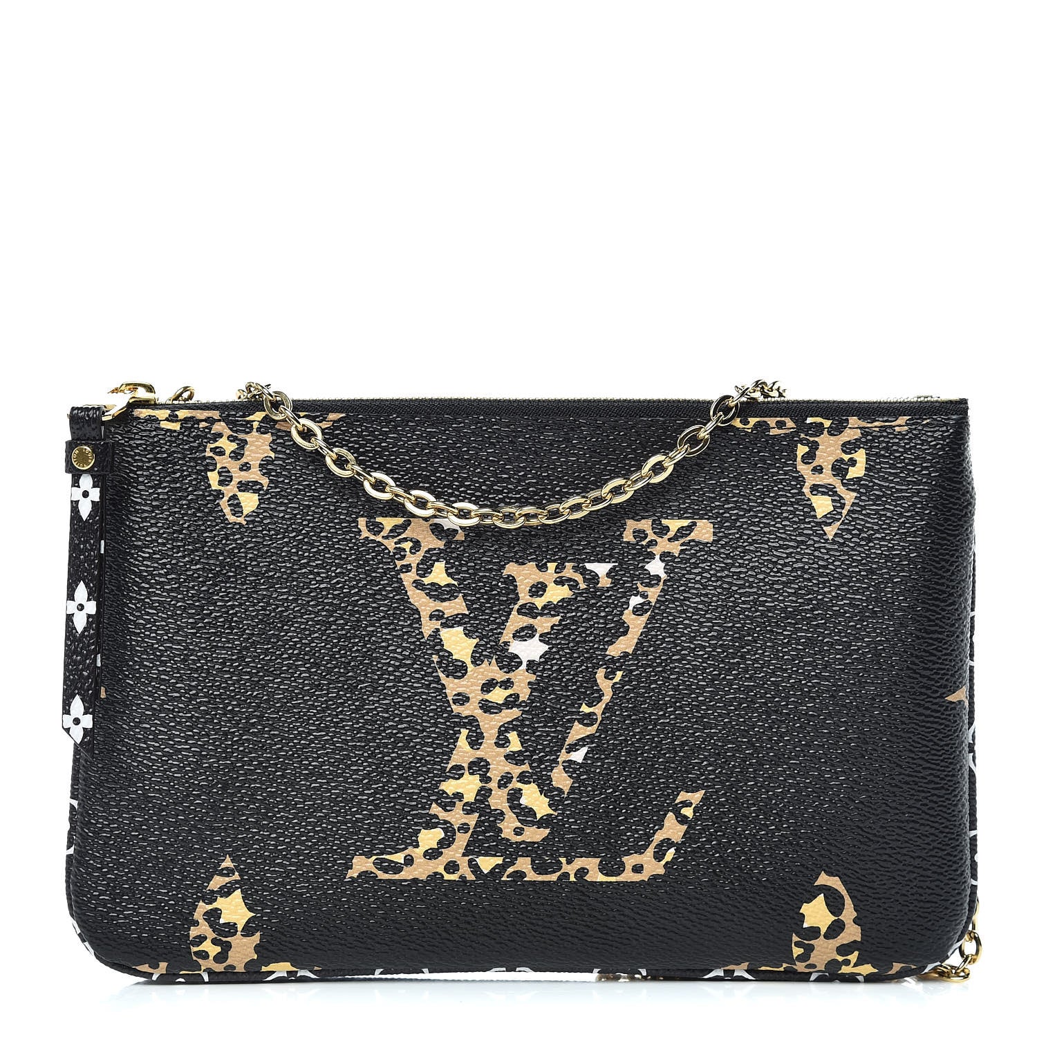 Louis Vuitton Monogram Giant Jungle Pochette Double Zip Black 1 of 10