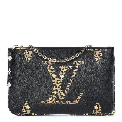 Louis Vuitton Monogram Giant Jungle Pochette Double Zip Black 1 of 10