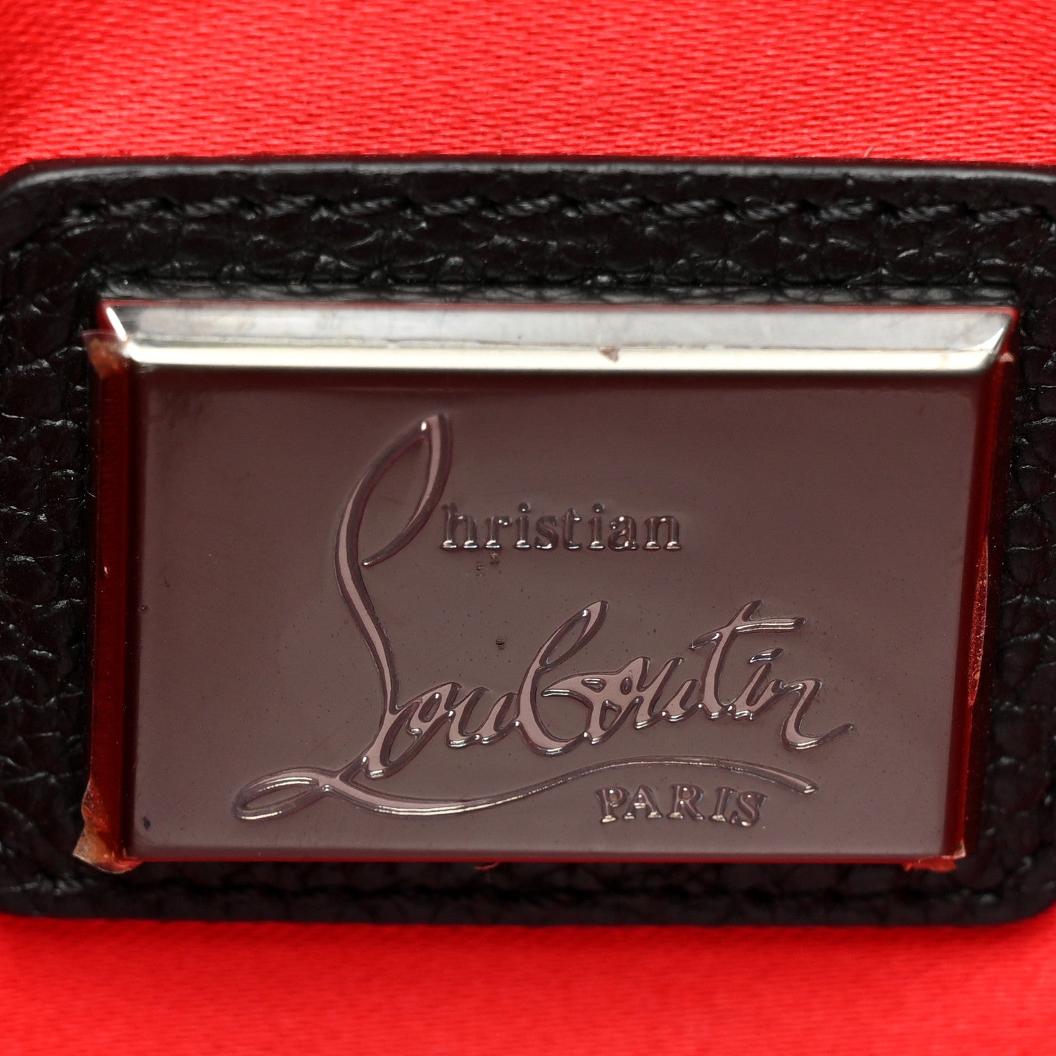 Christian Louboutin Calfskin Empire Trashmix Spike Loubiclutch Clutch Black 6 of 13