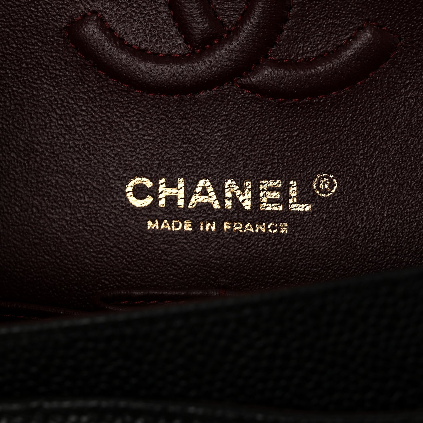 Caviar Quilted Small Double Flap Black