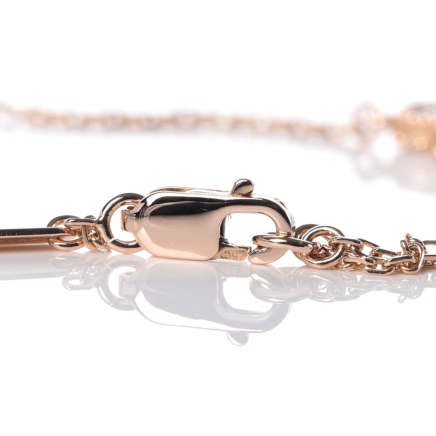 Van Cleef & Arpels 18K Rose Gold Carnelian Sweet Alhambra Bracelet 6 of 7