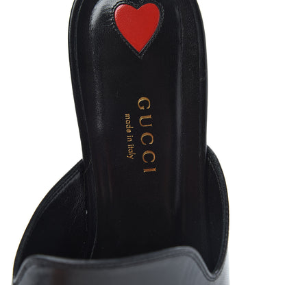 Gucci Malaga Kid Horsebit Slide Sandals 37.5 Black 6 of 11