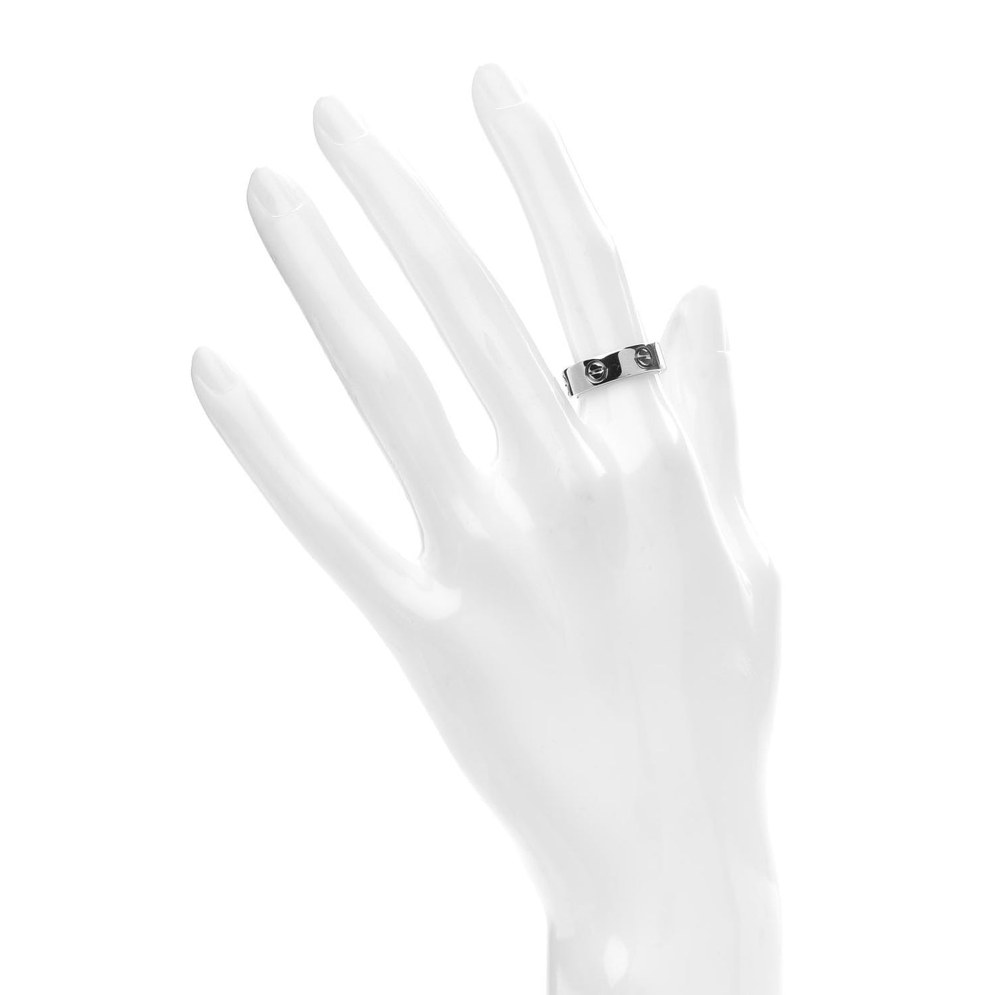 18K White Gold 5.5mm LOVE Ring 50 5.25