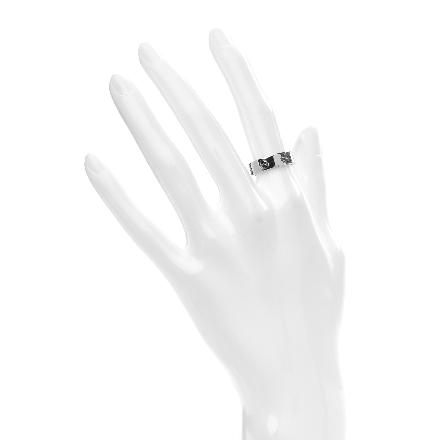 Cartier 18K White Gold 5.5mm LOVE Ring 50 5.25 2 of 4