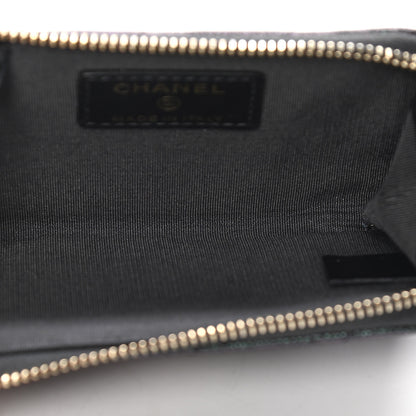 Chanel Iridescent Caviar Quilted Zipped Key Holder Case Black 4 of 7