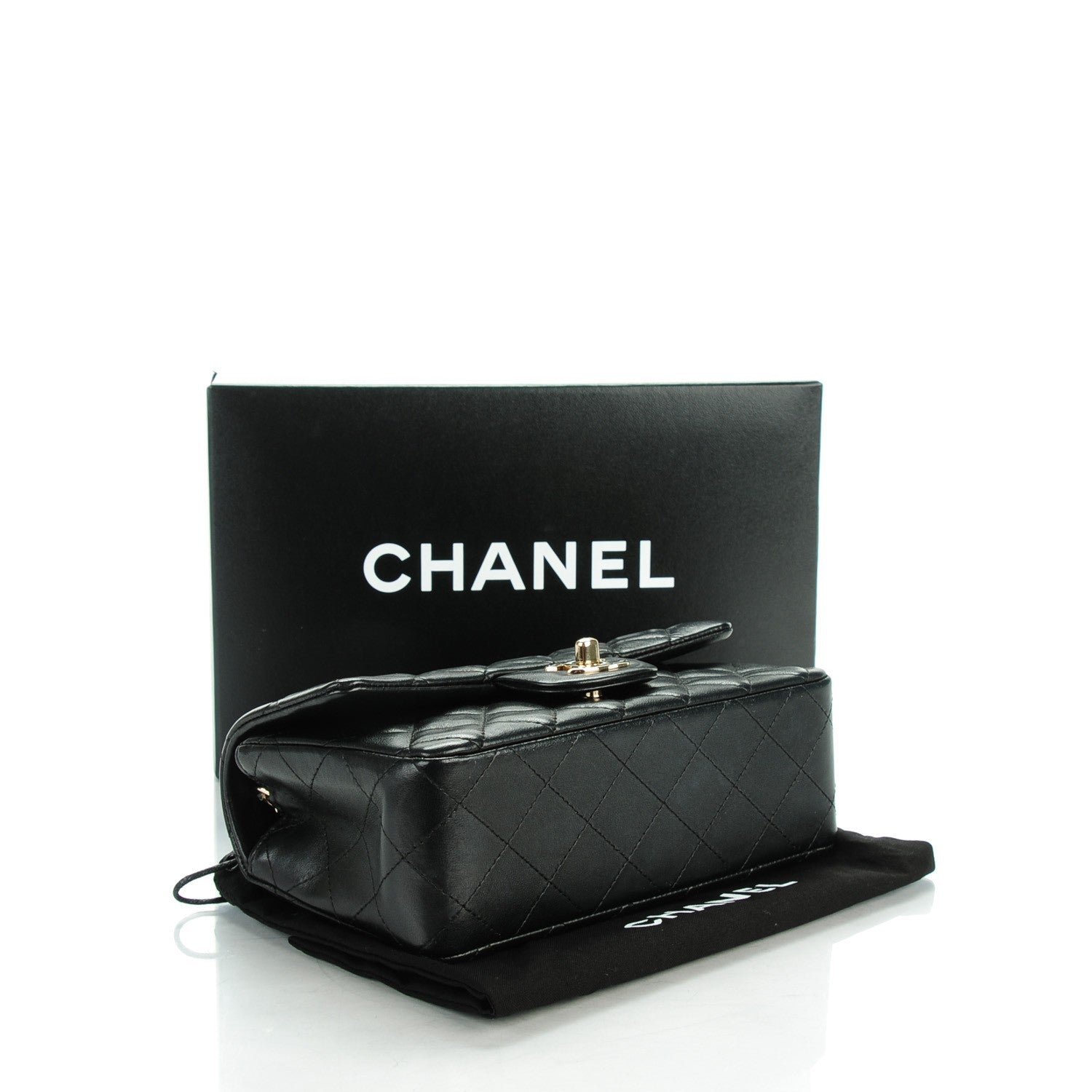 Chanel Lambskin Quilted Mini Rectangular Flap Black 5 of 9