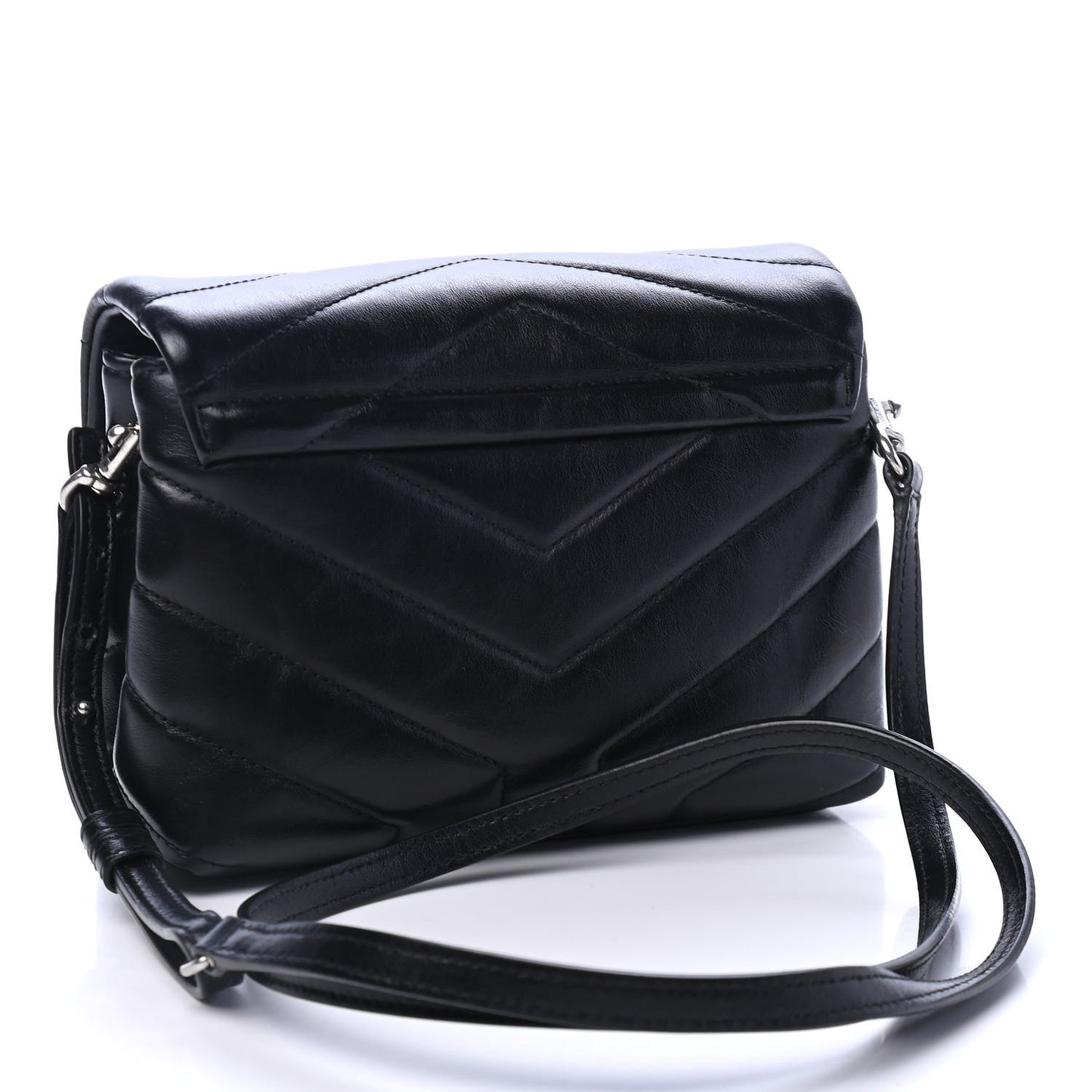 Lambskin Quilted Toy Loulou Monogram Chain Satchel Black
