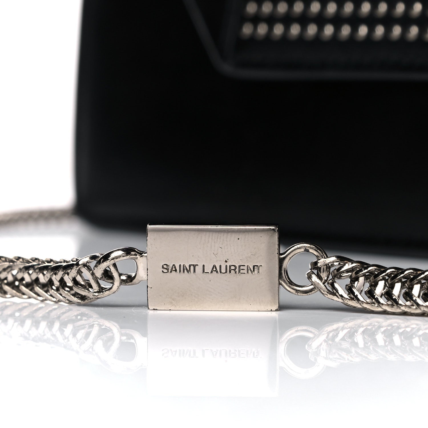 Saint Laurent Calfskin Studded Medium Betty Black 18 of 18
