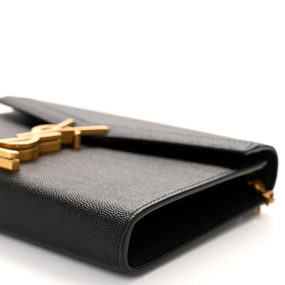 Saint Laurent Grain De Poudre Monogram Cassandra Chain Wallet Black 9 of 9
