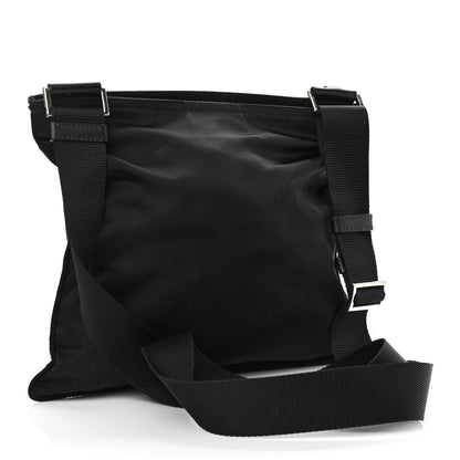 Prada Tessuto Nylon Saffiano Flat Messenger Bag Black 3 of 10