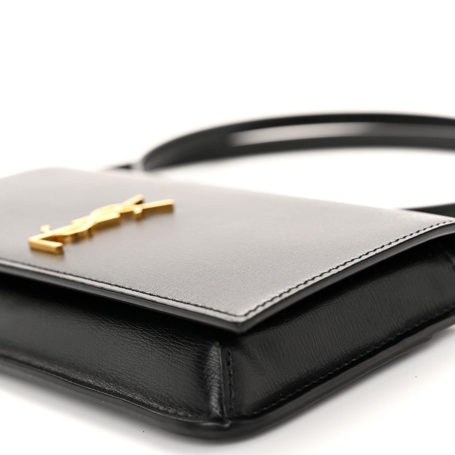 Saint Laurent Smooth Calfskin Monogram Phone Holder Crossbody Black 9 of 11