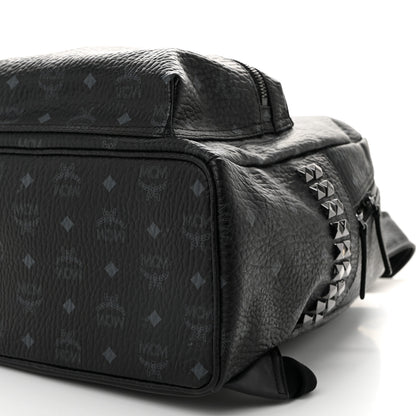MCM Visetos Medium Side Studs Stark Backpack Black 10 of 12