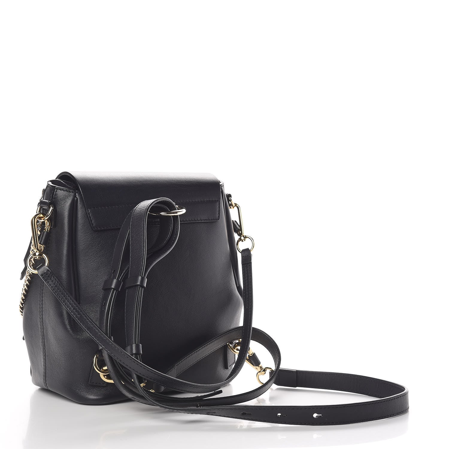 Chloe Calfskin Quilted Medium Faye Backpack Full Blue 3 of 10