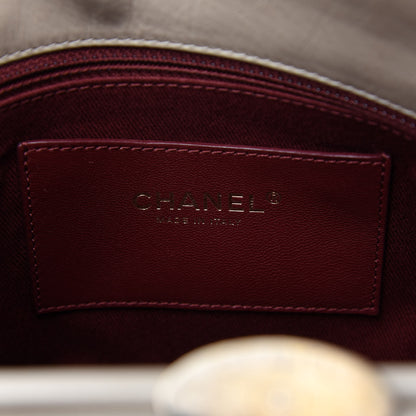 Chanel Aged Calfskin Large Just Mademoiselle Bowling Bag Beige 8 of 11