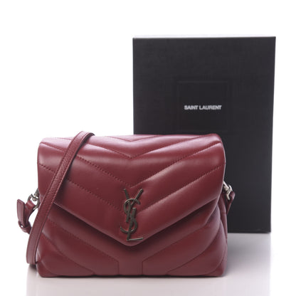 Saint Laurent Calfskin Y Quilted Monogram Toy Loulou Crossbody Bag New Lipstick 10 of 10