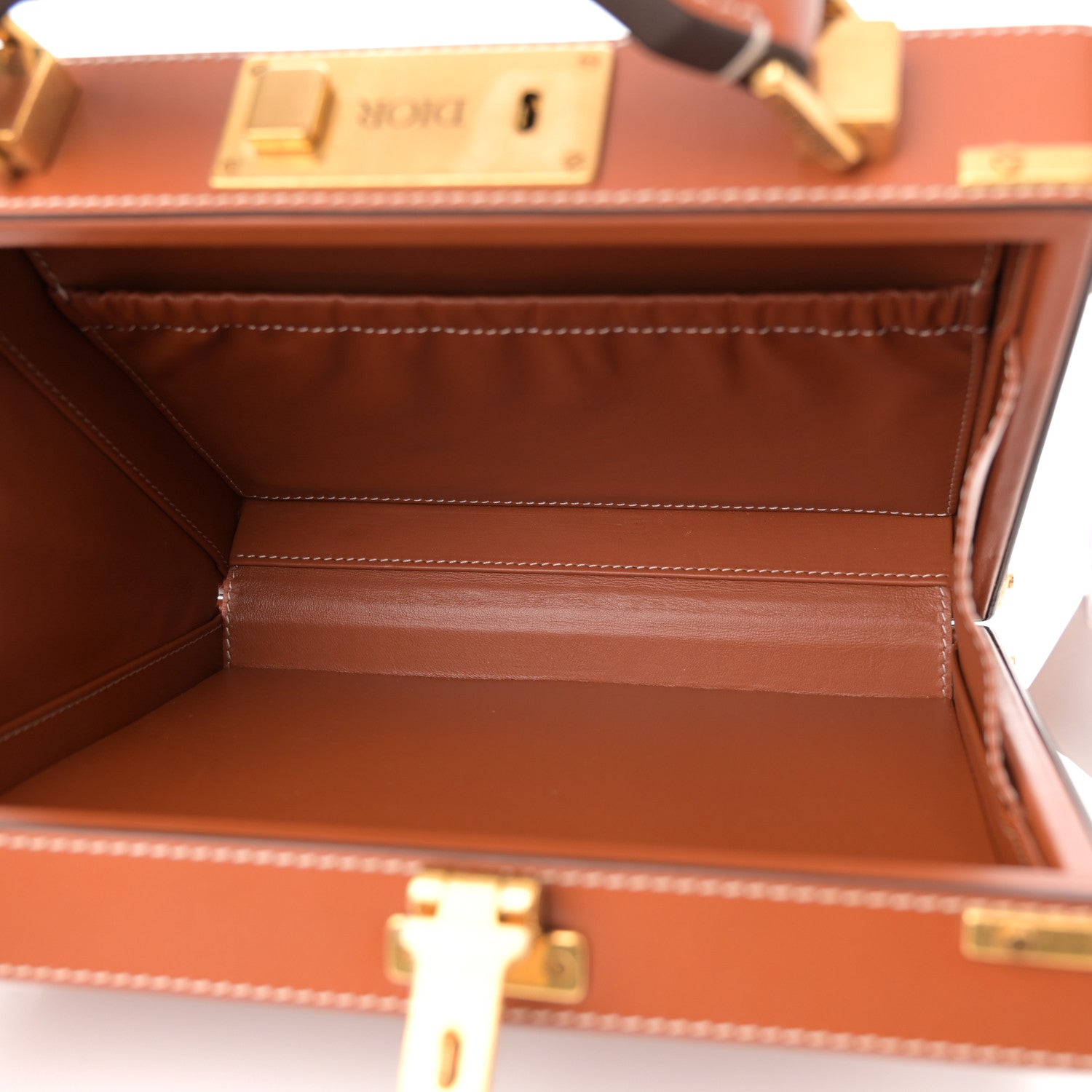 Christian Dior Calfskin Dior Tears Mini Briefcase Brown Red 5 of 10