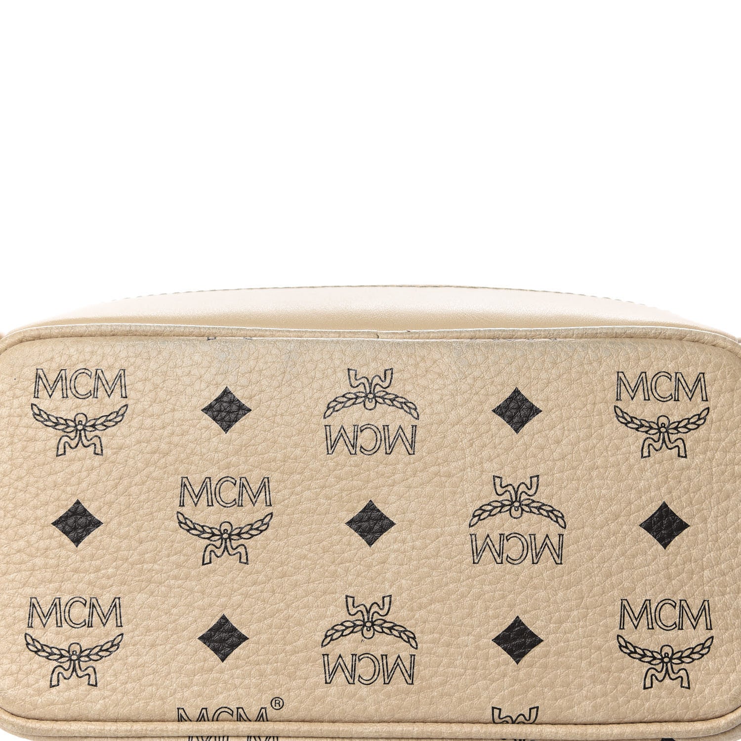 MCM Visetos Side Stud Mini Stark Backpack Beige 9 of 9