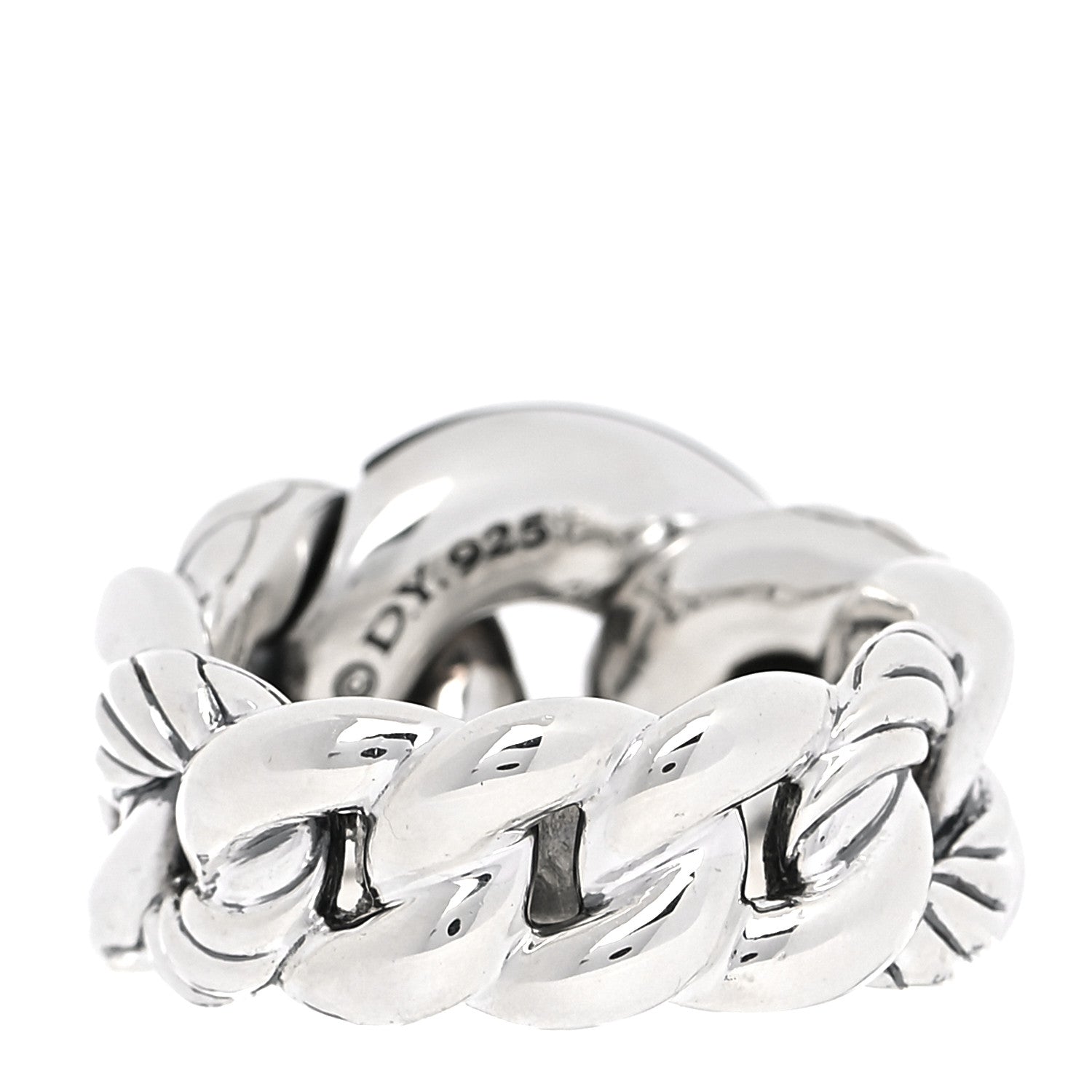 David Yurman Sterling Silver Black Ceramic Belmont Ring 51 5.75 3 of 5