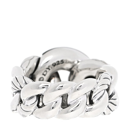David Yurman Sterling Silver Black Ceramic Belmont Ring 51 5.75 3 of 5