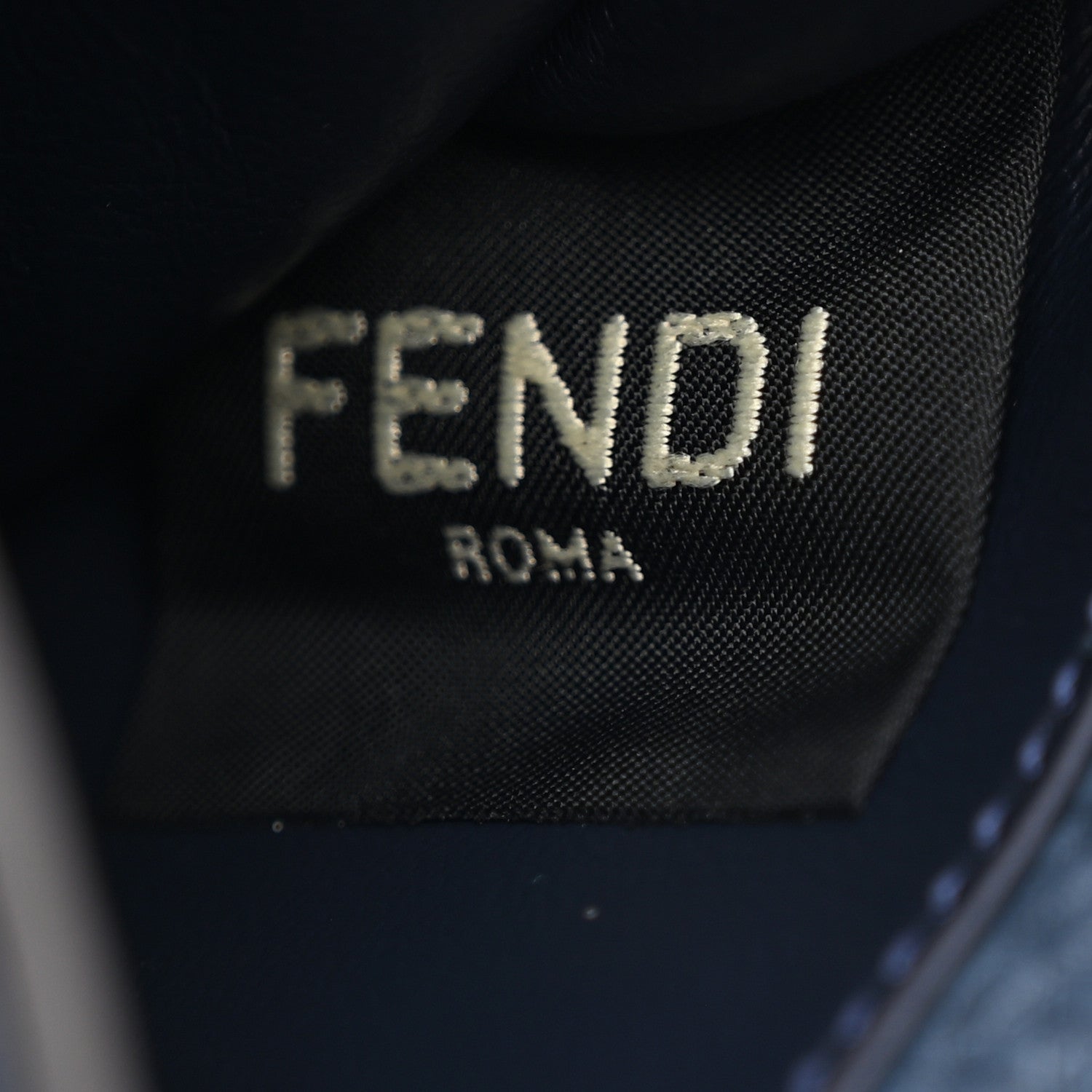 Fendi Cuoio Romano Vitello Grace Micro Peekaboo Tri-Fold Wallet Mirto Dark Blue 7 of 8